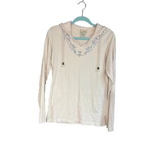 Artisans Women’s Embroidered Pullover, Beige, Size M, EUC